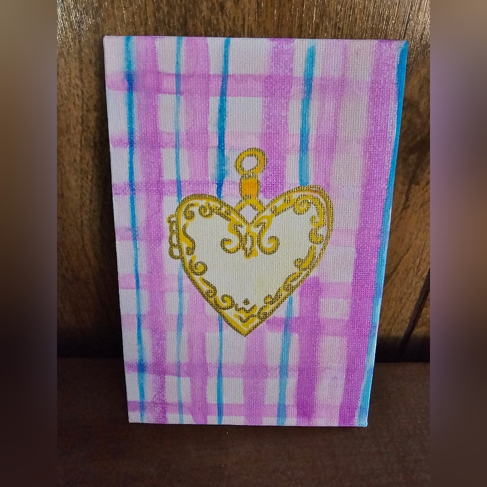 Heart Pendant Canvas Art